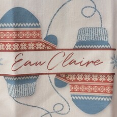 First & Foremost Red Mittens W/ Eau Claire Kitchen Towel