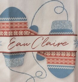 First & Foremost Red Mittens W/ Eau Claire Kitchen Towel
