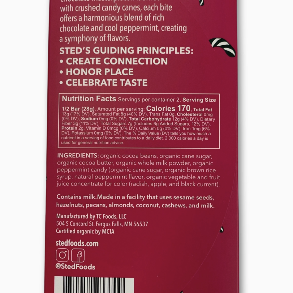 Sted Foods Sted - Peppermint Candy Cane