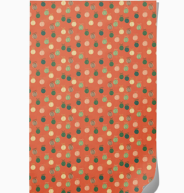 Red Cap Cards Holiday Wrapping Paper - Merry Ornaments