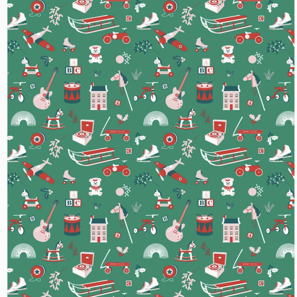Revel & Co. Holiday Wrapping Paper Roll - Classic Christmas Toys