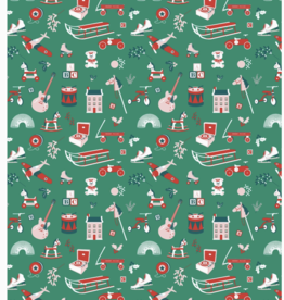 Revel & Co. Holiday Wrapping Paper Roll - Classic Christmas Toys