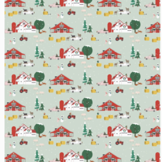 Revel & Co. Holiday Wrapping Paper Roll - Farm in Winter