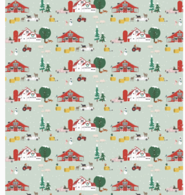 Revel & Co. Holiday Wrapping Paper Roll - Farm in Winter