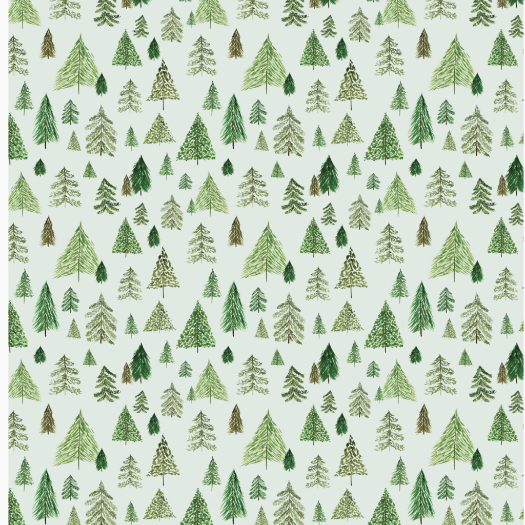 Revel & Co. Holiday Wrapping Paper Roll - Pine Trees