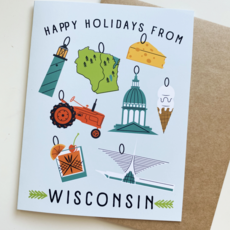 Bottlebrush Graphics Happy Holidays from Wisconsin Card