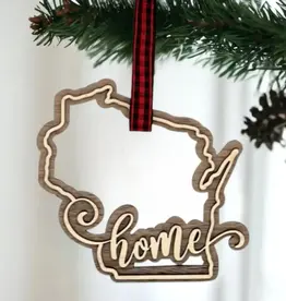 Wisconsin Home Double Layer Ornament