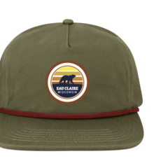 Locale Outdoor Panel Flat Brim Hat - Wisconsin Bear Olive