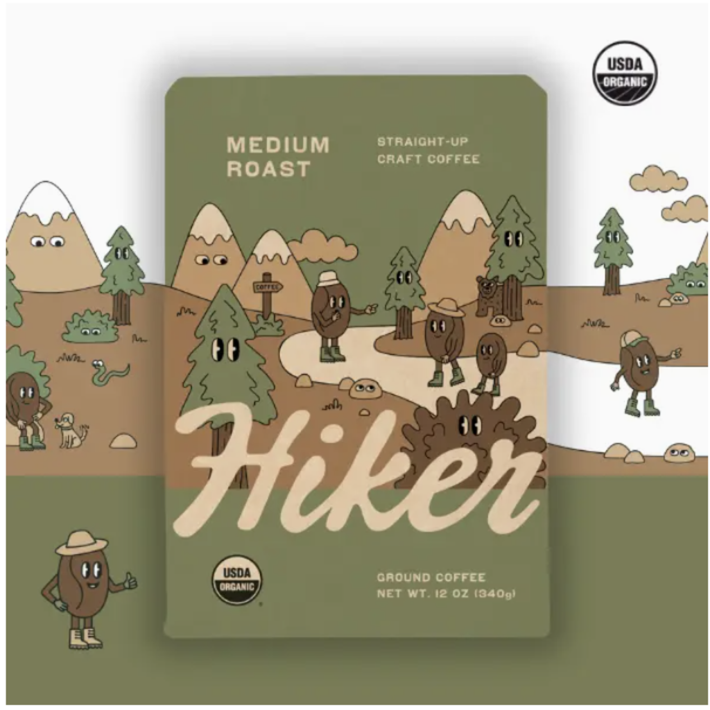 Hiker's Coffee Hiker - Medium Roast Ground Coffee - 12oz