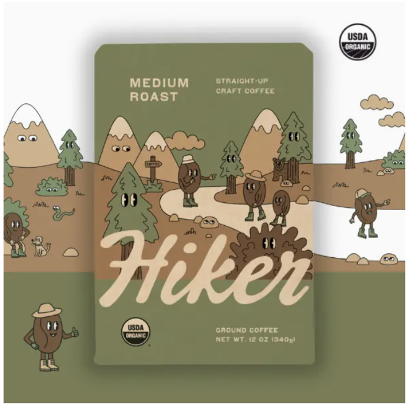 Hiker's Coffee Hiker - Medium Roast Ground Coffee - 12oz