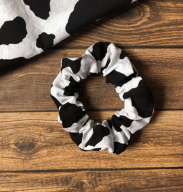 Cow Print Hair Scrunchie