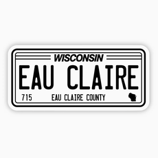 Big Moods (Faire) Eau Claire, Wi License Plate Sticker