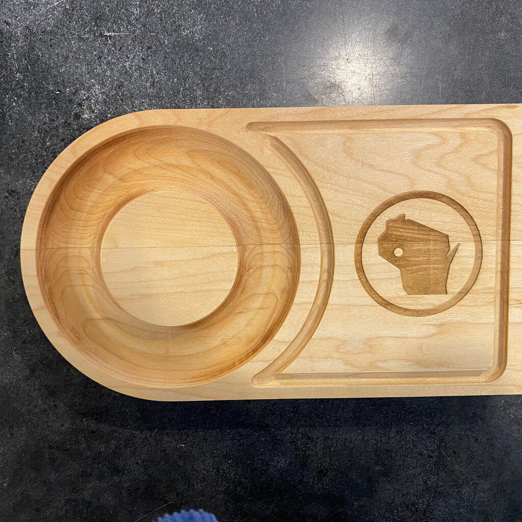 Woodchuck Maple Hardwood Salt Rim Tray