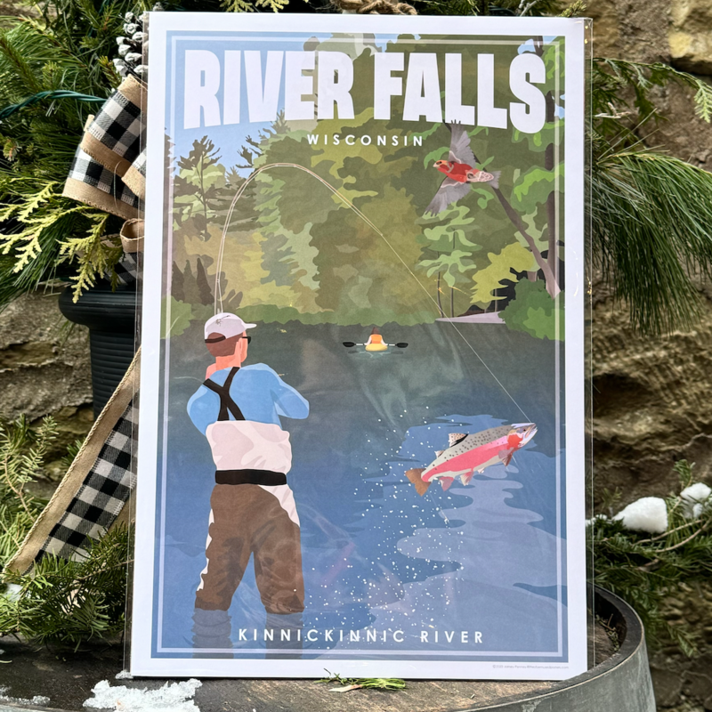 River Falls Kinnickinnic River - 12x18