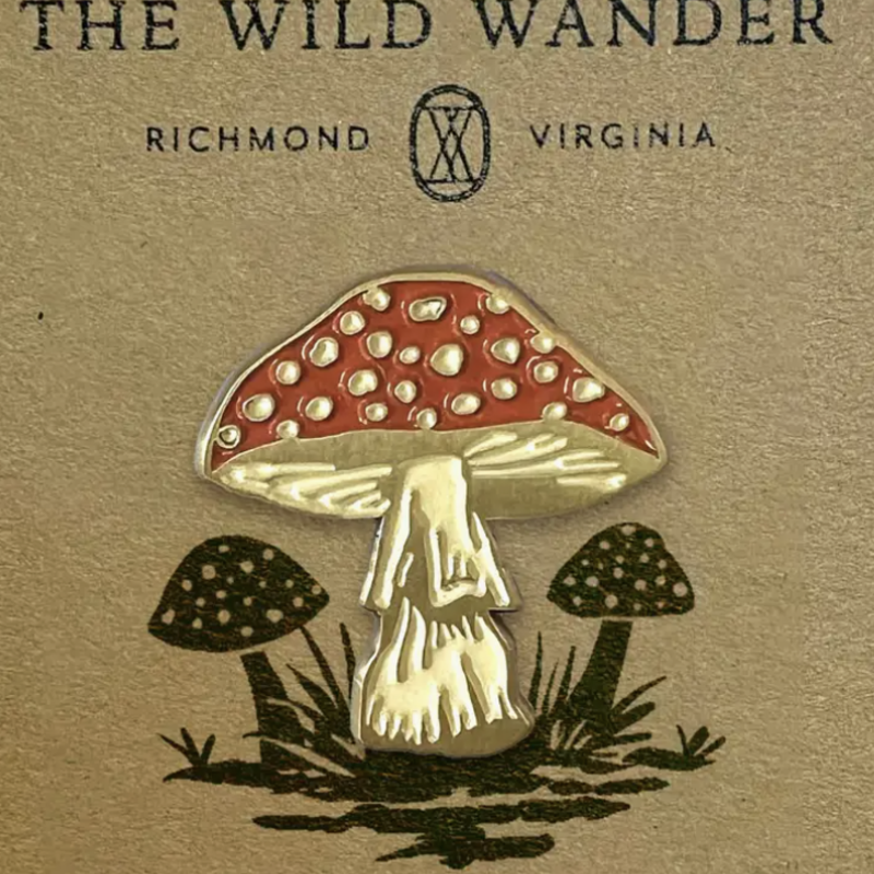 The Wild Wander (Faire) Red Mushroom Enamel Pin