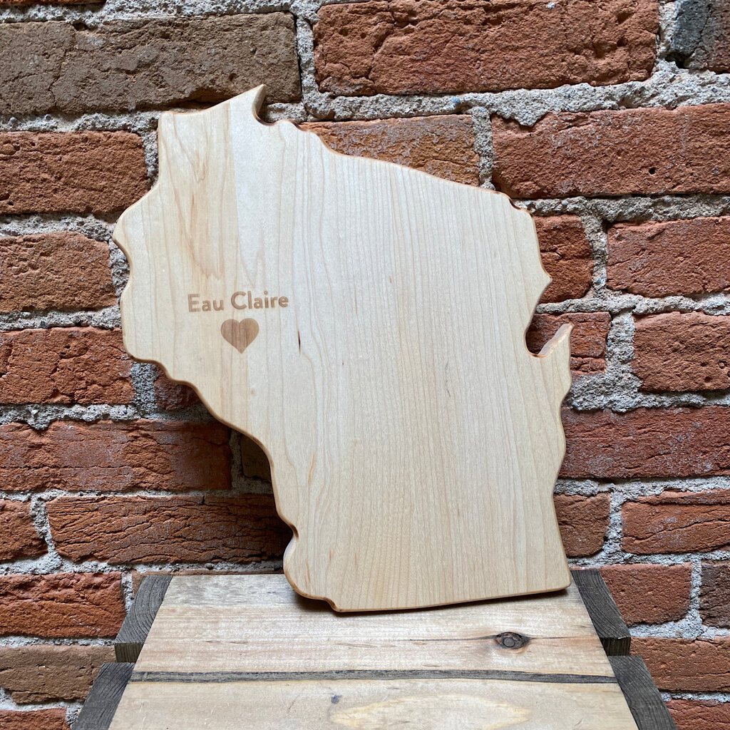 Woodchuck Maple Wisconsin Shape Cutting Board