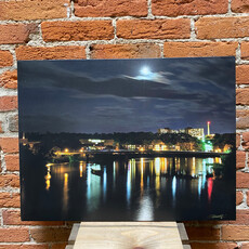 Lloyd Fleig Canvas Print - UWEC Night 18x24