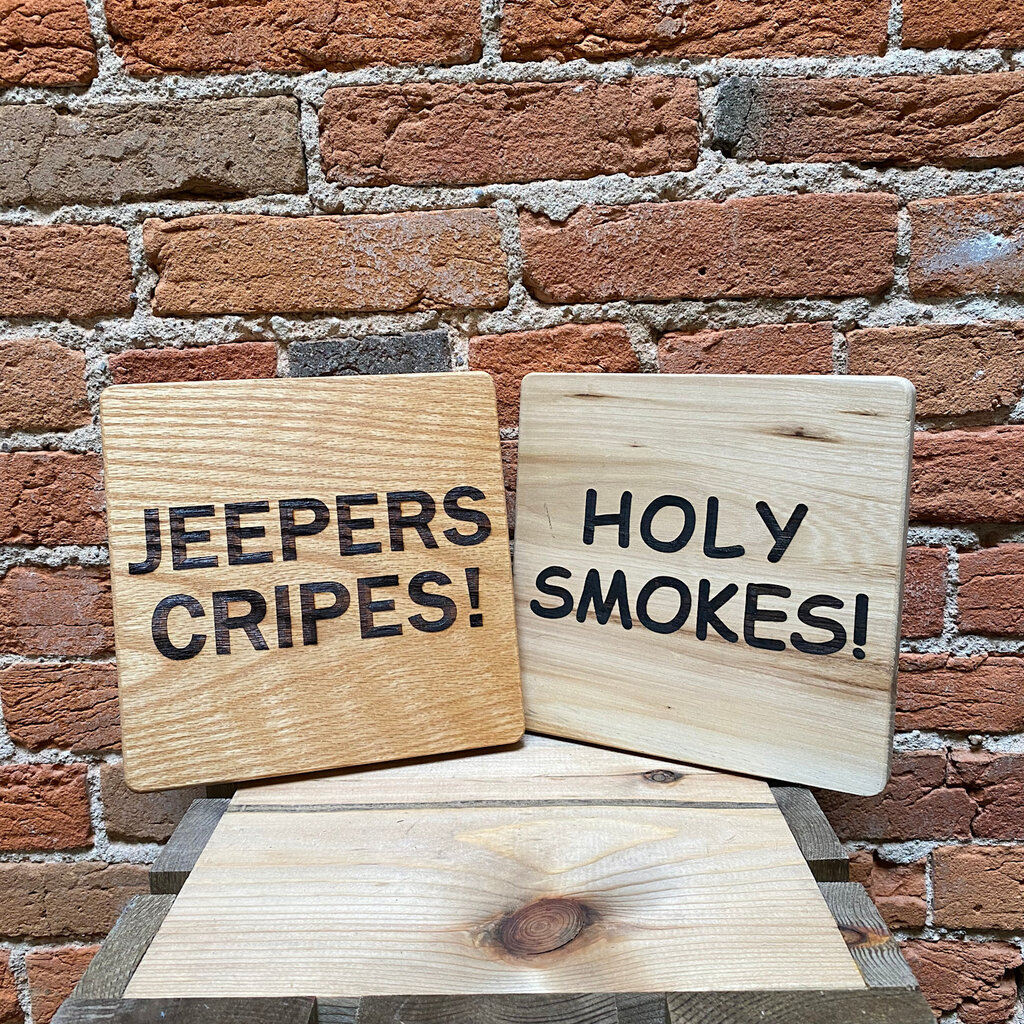 Volume One Assorted Square Wood Signs (Lakes & Phrases)