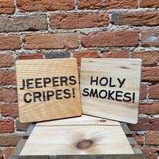 Volume One Assorted Square Wood Signs (Lakes & Phrases)