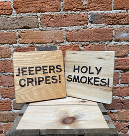 Volume One Assorted Square Wood Signs (Lakes & Phrases)