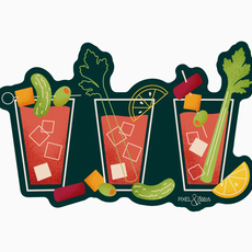 Pixel & Stitch Bloody Mary Drink Glasses Sticker