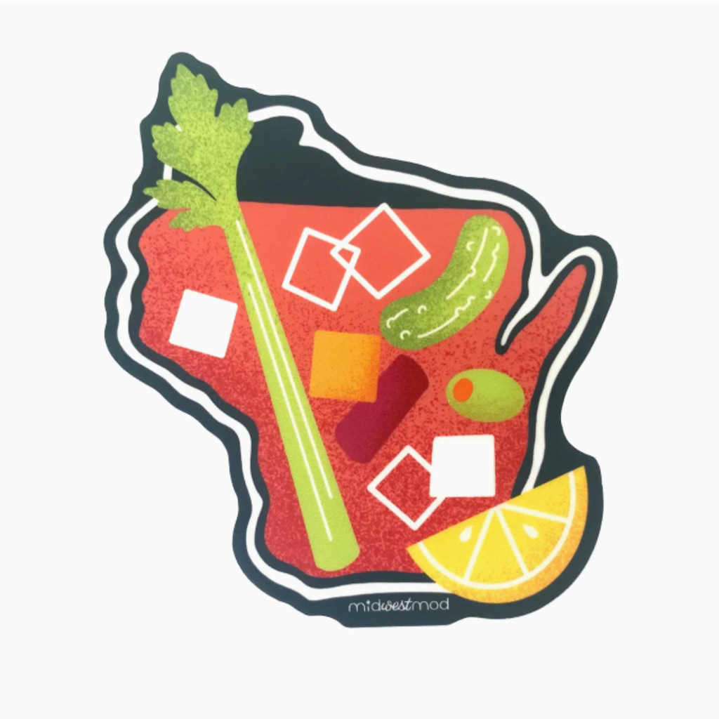 Pixel & Stitch Bloody Mary Wisconsin Sticker