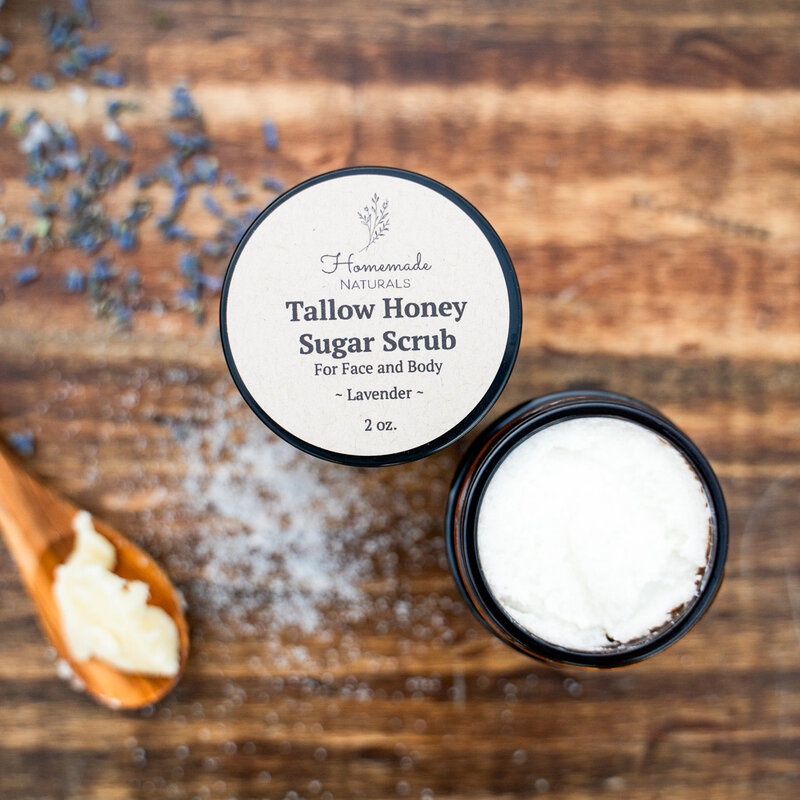 Homemade Naturals Tallow Honey Sugar Scrub