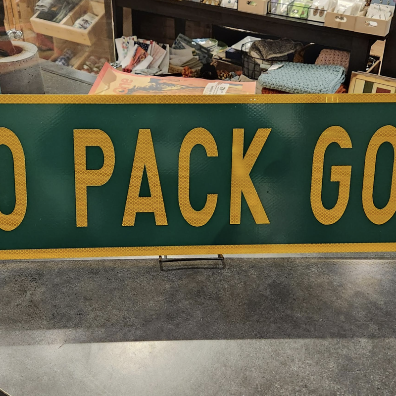 Go Pack Go Metal Street Sign 9x30