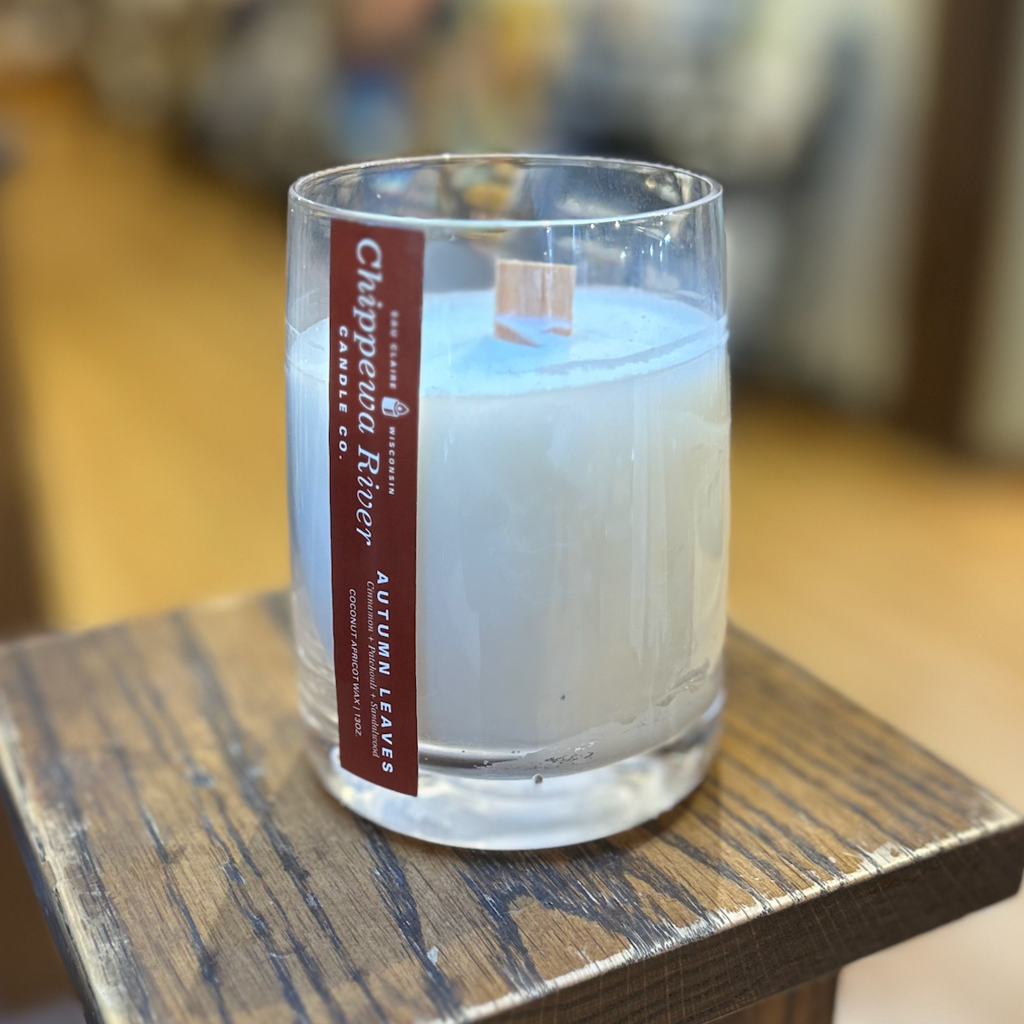 Chippewa River Candle Co. 13oz Glass Candle Oak Wick