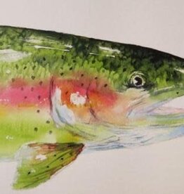 Amy Beidleman Portrait of Rainbow Trout Greeting Card