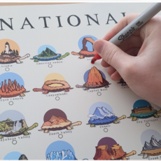 Lord of Maps National Parks Poster (Check Off)