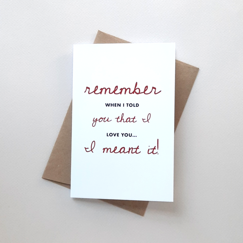 The Middle Shore - Remember When I Told You...Greeting Card