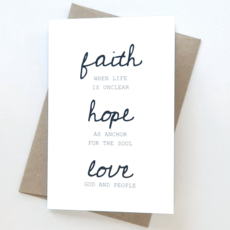 The Middle Shore The Middle Shore - Faith Hope Love Greeting Card