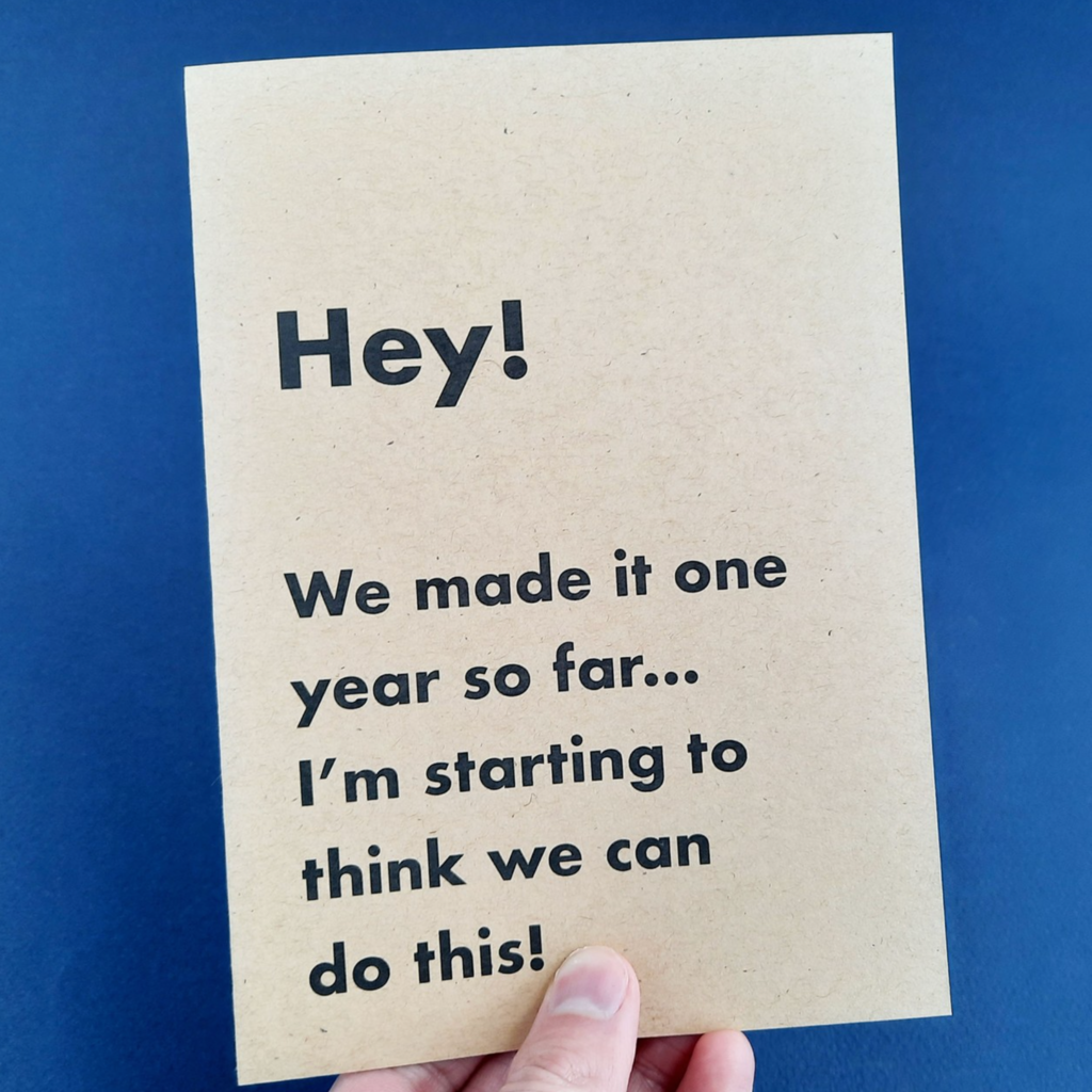 The Middle Shore - Okay We Made It Anniversary Greeting Card