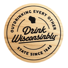 Drink Wisconsinbly Coaster with Opener: Outdrinking other states