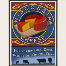 Volume One Vintage Sign Wisconsin Cheese Print 8x10