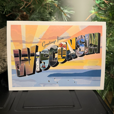 Bemused Designs Vintage Wisconsin Greeting Card