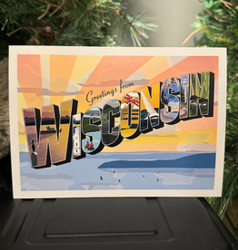 Bemused Designs Vintage Wisconsin Greeting Card