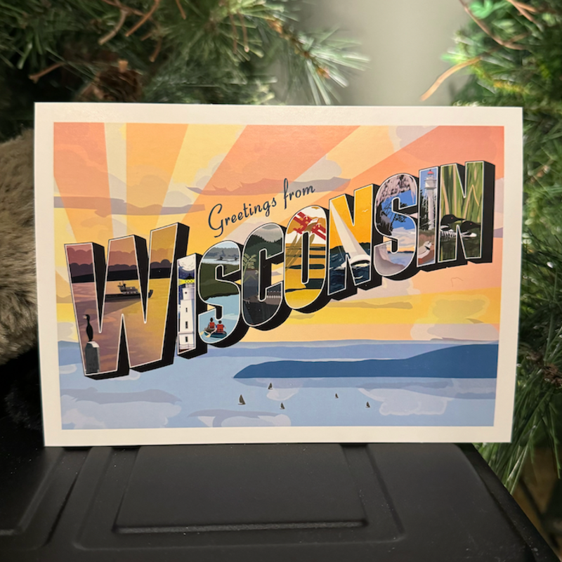 Vintage Wisconsin Greeting Card