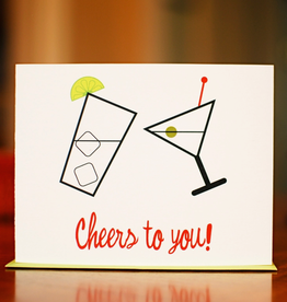 Man vs. George Designs Cheers To You Congratulations Card