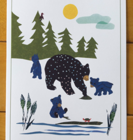 CindraArt Greeting Card - Bears in the Woods