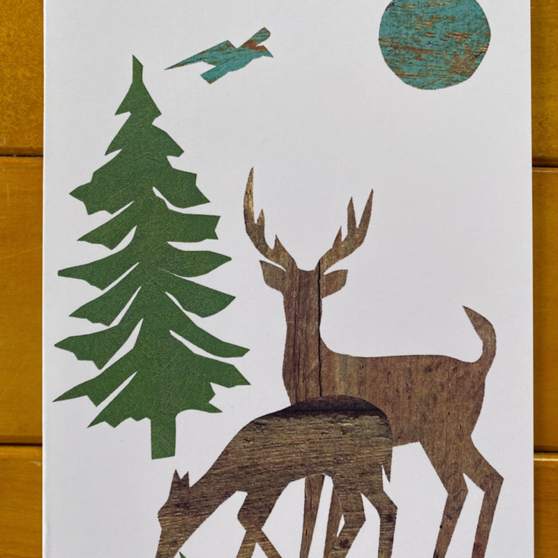 CindraArt Greeting Card - Deer Companions