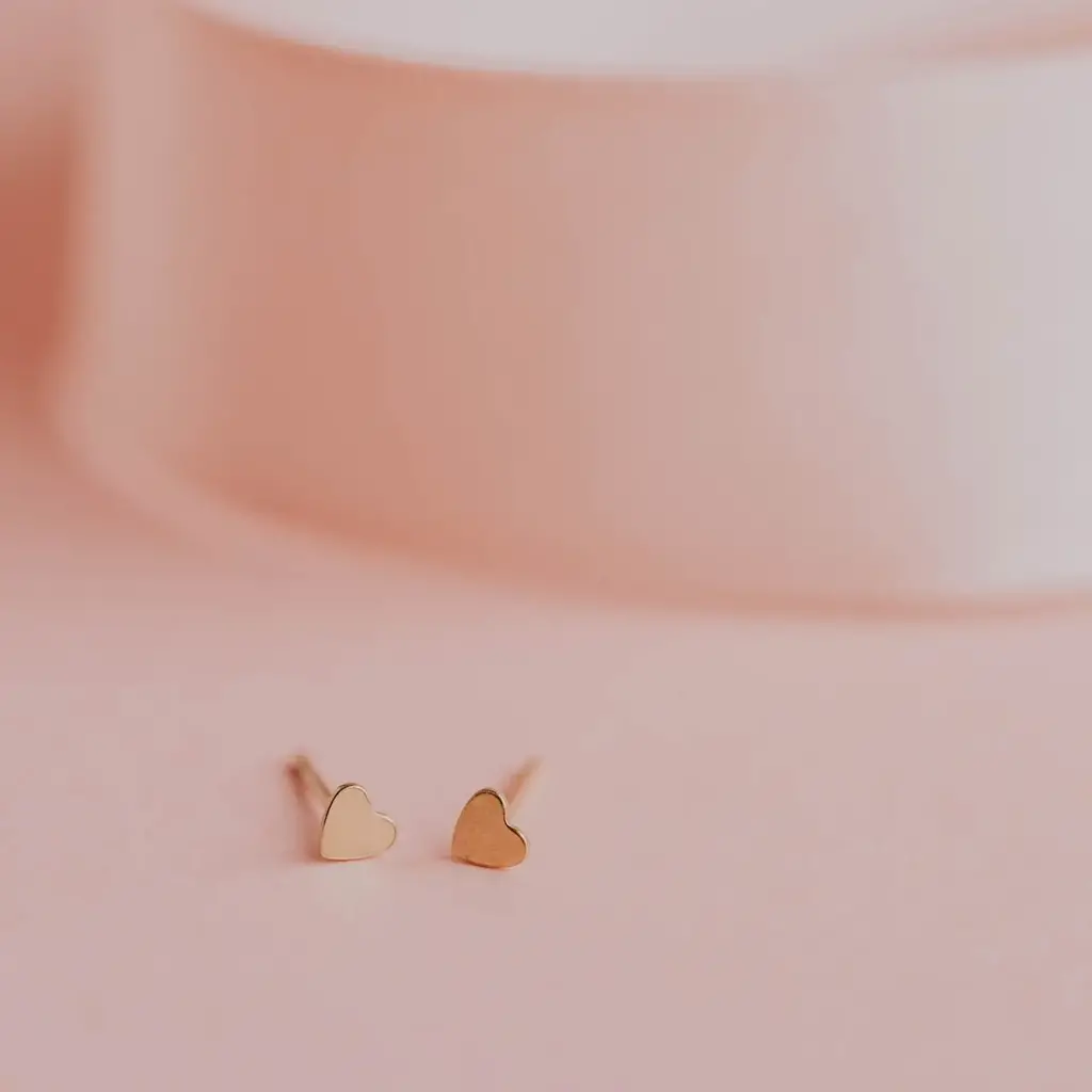 Hello Adorn Jewelry Hello Adorn  - Tiny Heart Studs - Gold