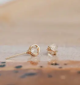 Hello Adorn Jewelry Herkimer Diamond Studs - 14k Gold Fill