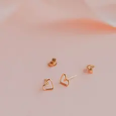 Hello Adorn Jewelry Hello Adorn  - Open Heart Posts - 14k Gold Fill
