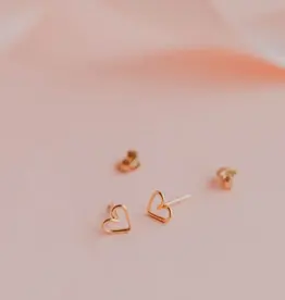 Hello Adorn Jewelry Hello Adorn  - Open Heart Posts - 14k Gold Fill