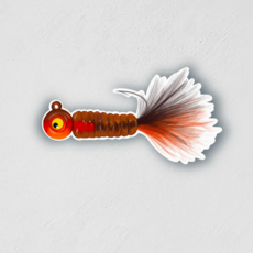 Little Rock Designs Sticker - Red Fly Fishing Lure
