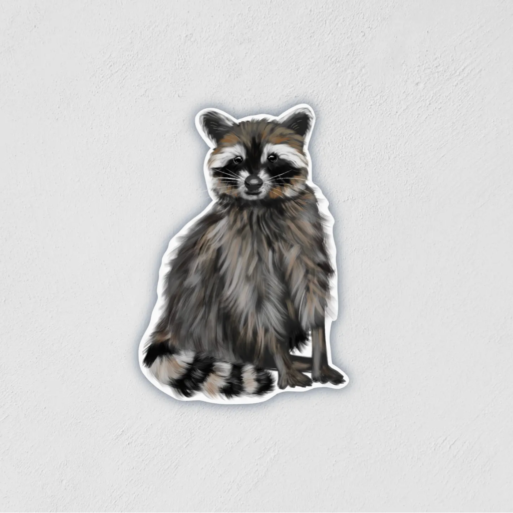 Little Rock Designs Sticker - Raccoon (waterproof)