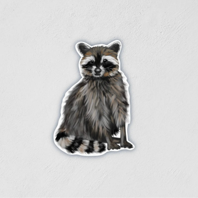 Little Rock Designs Sticker - Raccoon (waterproof)