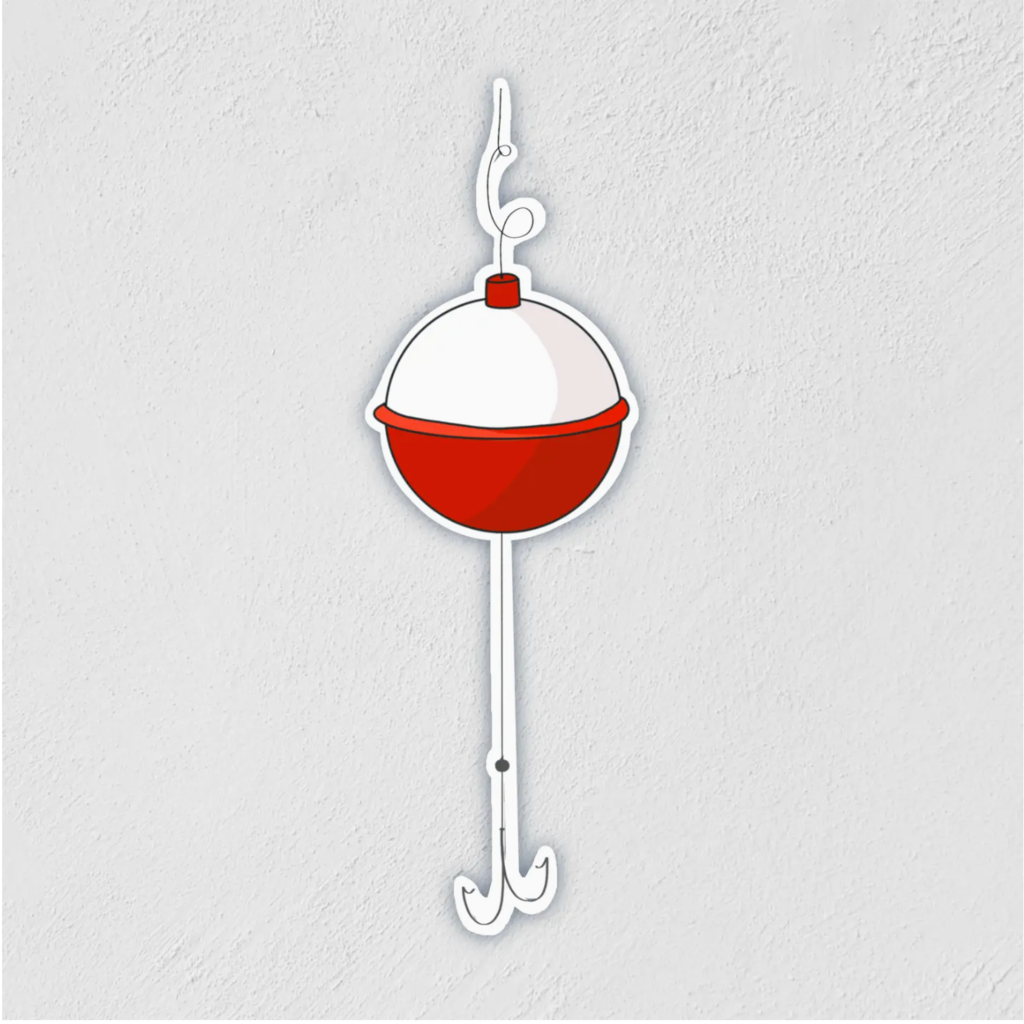 Little Rock Designs Sticker - Small Bobber with Line